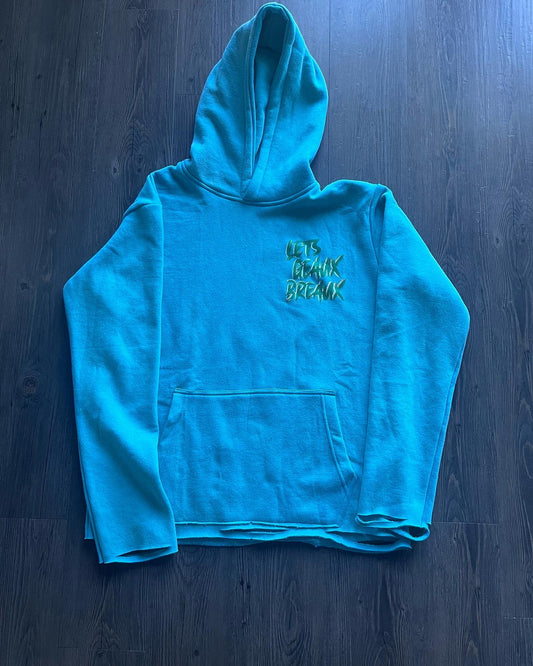 Lets Geaux Breaux Blue Distressed Hoodie