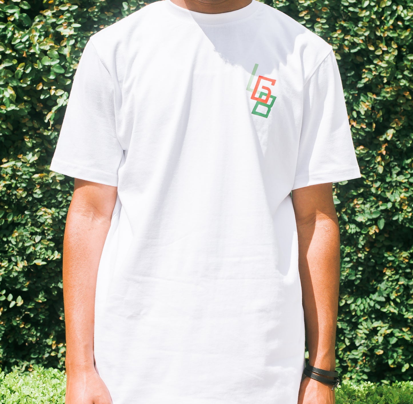 White Logo Tee