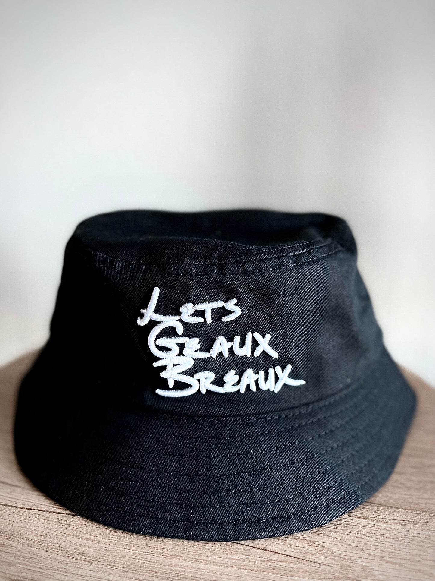 "Lets Geaux Breaux" Black Bucket Hat