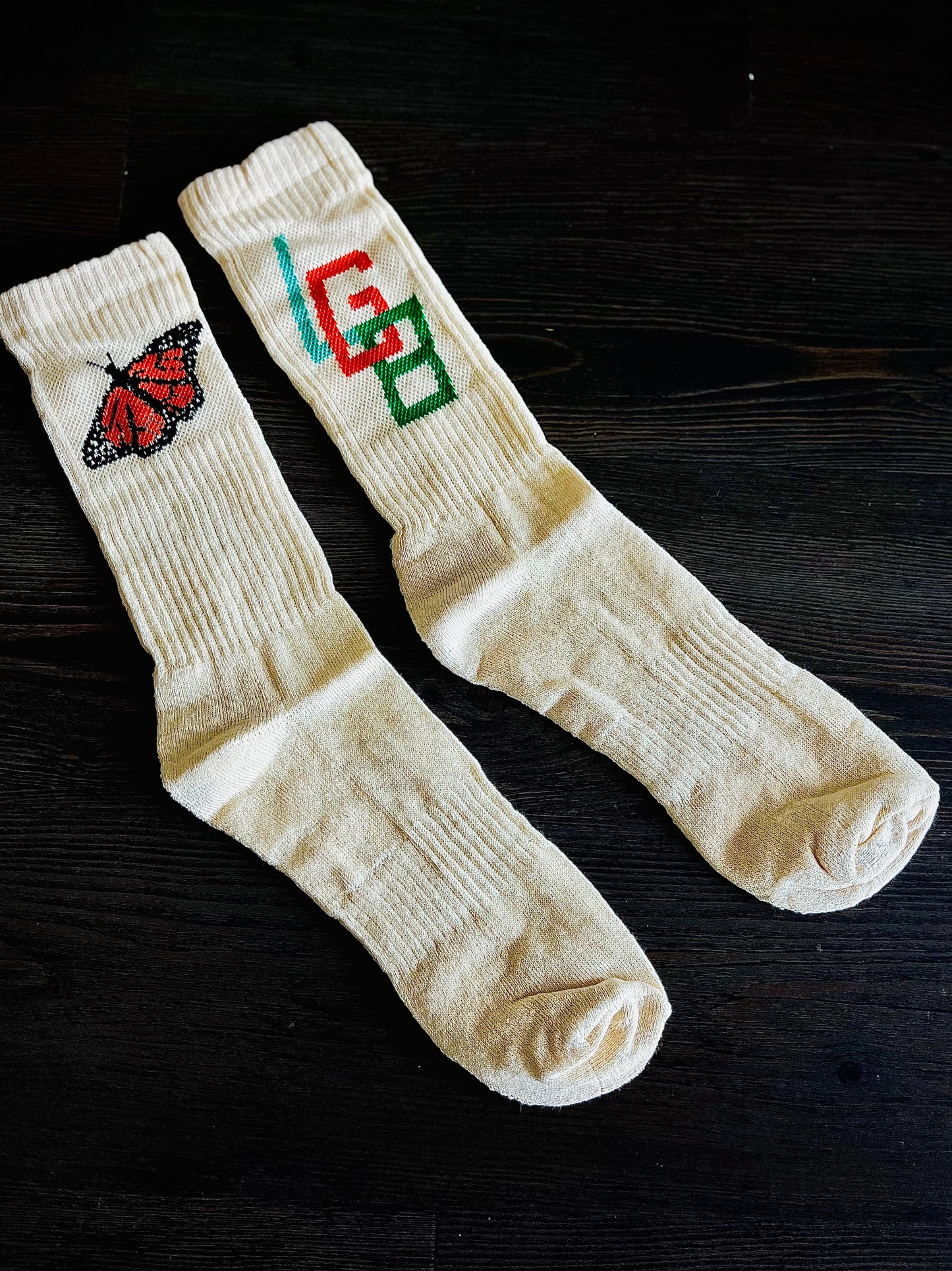 Lets Geaux Breaux Logo Socks