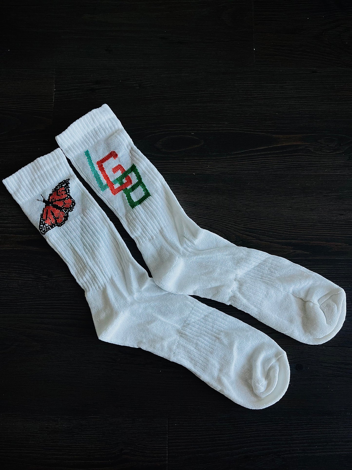 Lets Geaux Breaux Logo Socks