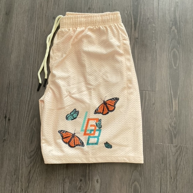 Cream Logo Shorts