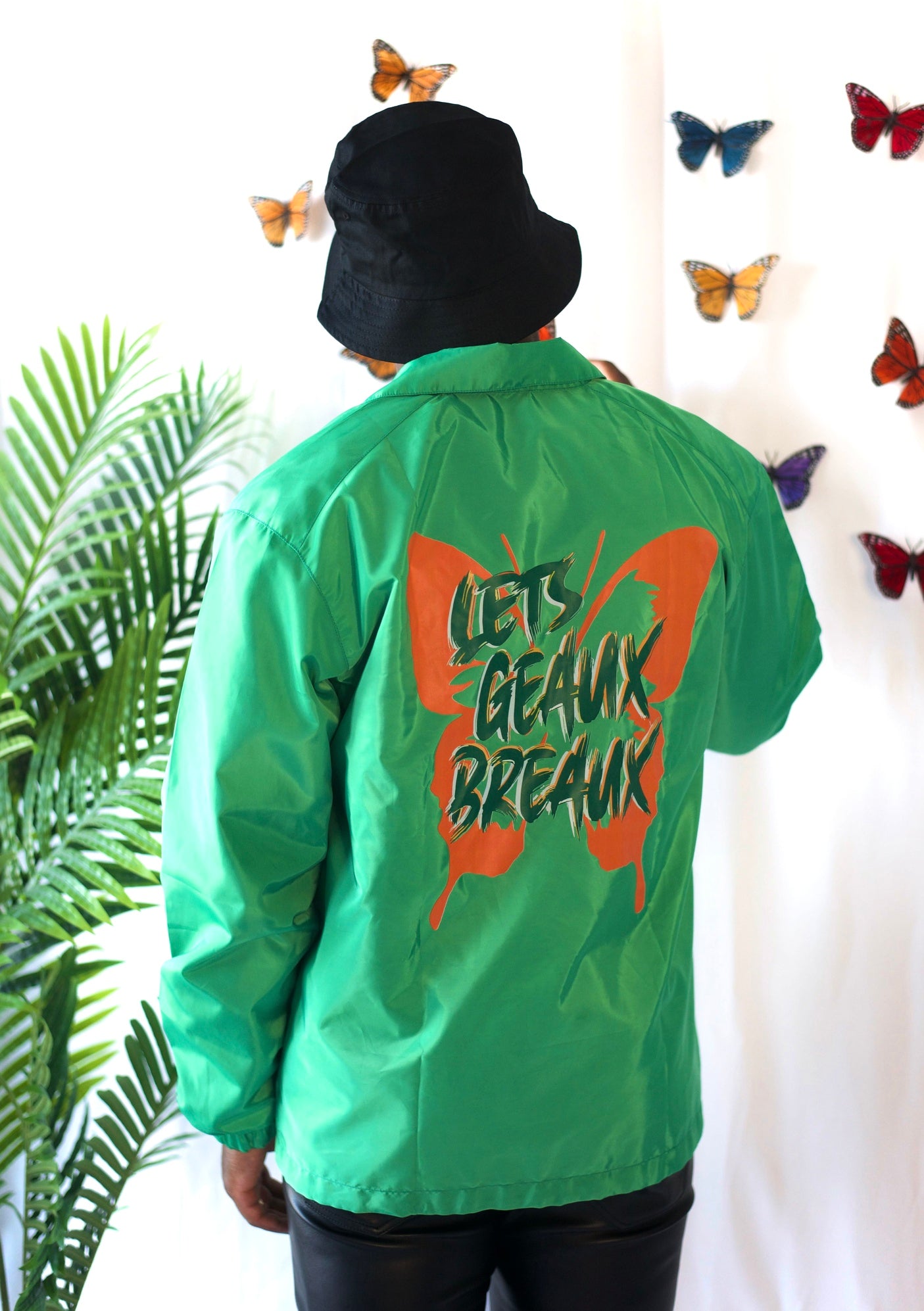 Lets Geaux Breaux Green Coach Jacket